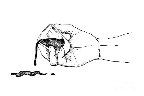 Wall Art - Drawing - Hand Holding A Shot of Espresso Coffee by Iam Nee