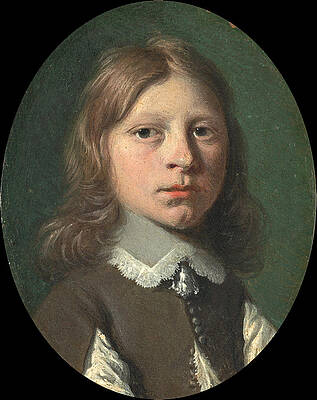 Head of a Young Boy Print by Jan de Bray