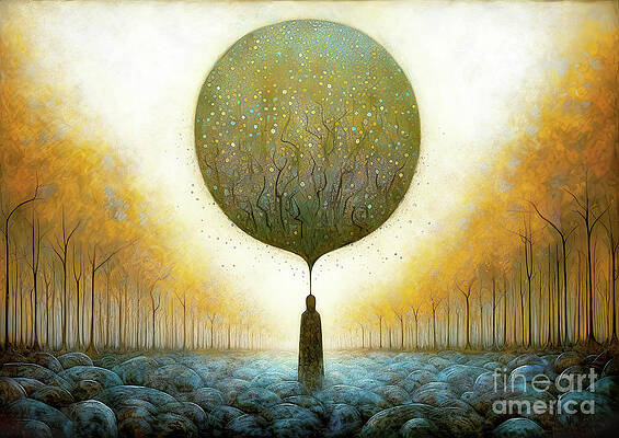 In artistic execution, the lonely person in an imagined environment.  by Czintos Odon