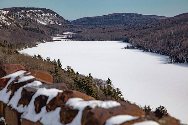 Wall Art - Photograph - Lake of the Clouds in winter. Porcupine Mountains in Michigan. #2 by Eldon McGraw
