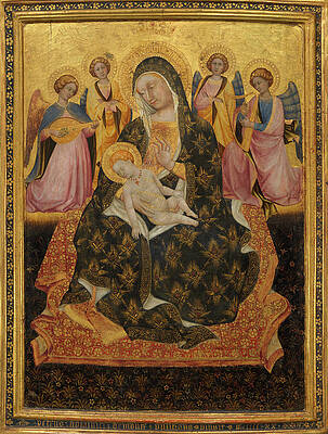 Madonna and Child with Angels Print by Pietro di Domenico da Montepulciano