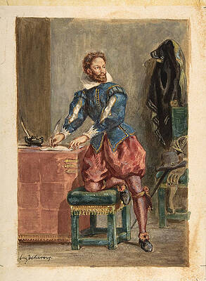 Mathurin Regnier Print by Eugene Delacroix
