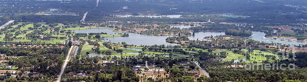 Wall Art - Photograph - Okeeheelee Golf Course in West Palm Beach Aerial View #2 by David Oppenheimer
