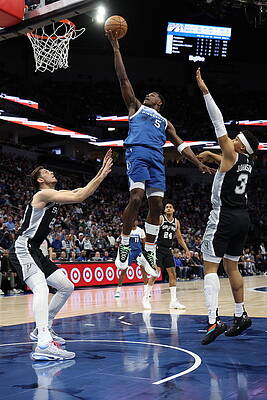 Wall Art - Photograph - San Antonio Spurs v Minnesota Timberwolves #2 by Jordan Johnson