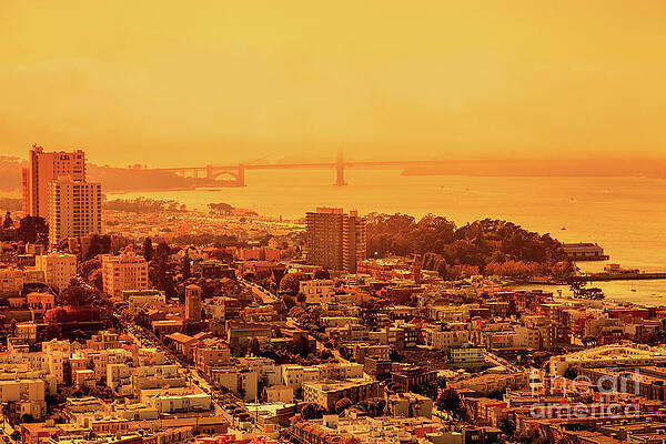 Smoky orange sky in San Francisco wildfire by Benny Marty Smoky orange sky in San Francisco wildfire by Benny Marty