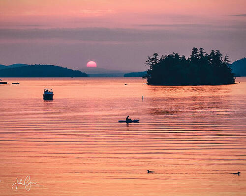 Wall Art - Photograph - Sunset on Winnipesaukee  #2 by John Gisis