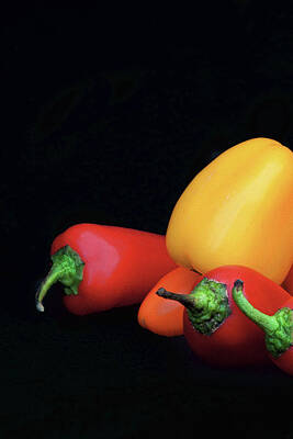 Sweet Mini Peppers - Triptych - No 1 by Nikolyn McDonald Sweet Mini Peppers - Triptych - No 1 by Nikolyn McDonald