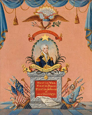 The American Star, George Washington Print by Frederick Kemmelmeyer