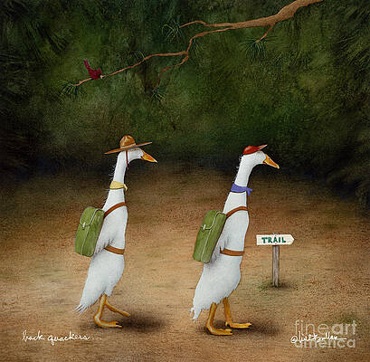 Wall Art - Painting - The Back Quackers #2 by Will Bullas