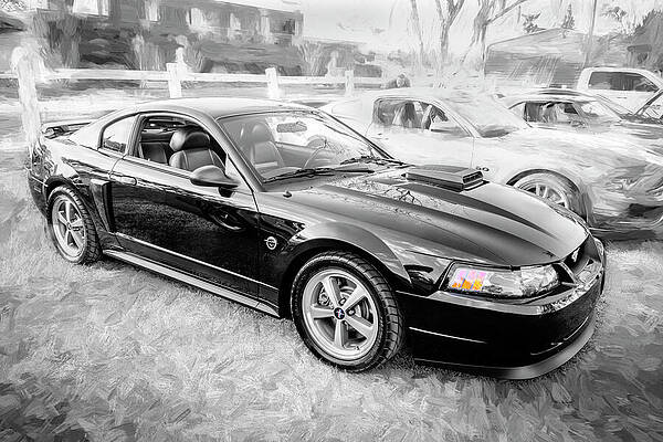 Wall Art - Photograph - 2004 Black Ford Mustang Mach 1 40th Anniversary X138 by Rich Franco