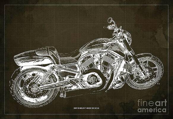 Harley Davidson Drawings (Page #2 of 18) | Fine Art America