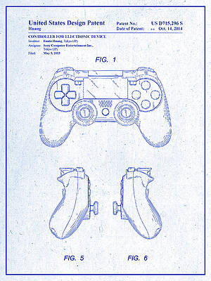 Playstation 1 Controller Patent Print,Sony PS1 Blueprint,Video Game Poster,Deco 