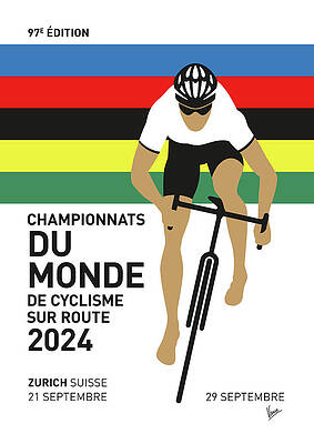 Wall Art - Digital Art - 2024 Road World Championships by Chungkong Art