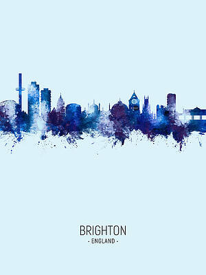 Brighton England Skyline by Michael Tompsett Brighton England Skyline by Michael Tompsett