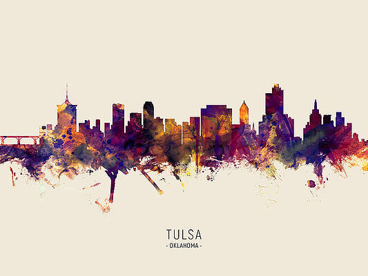 Tulsa Silhouette Art Fine Art America