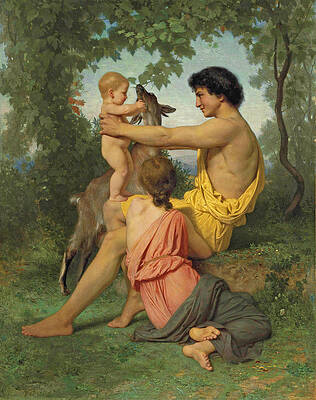 Idyll. Ancient family Print by William-Adolphe Bouguereau
