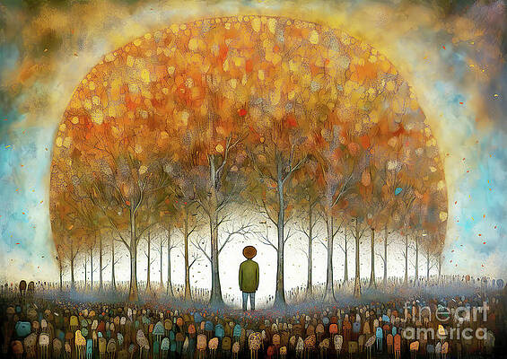 In artistic execution, the lonely person in an imagined environment.  by Czintos Odon