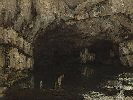 La Grotte de la Loue Print by Gustave Courbet