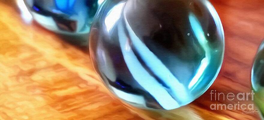 Wall Art - Photograph - Row of Marbles Snippet #3 by Abbie Shores Aka Frankie Shifter