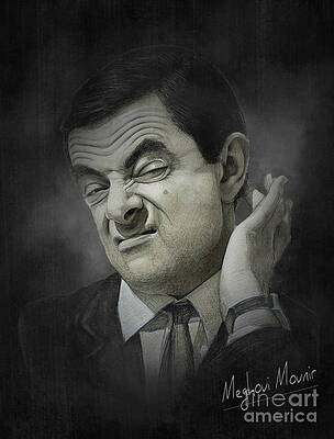 Wall Art - Drawing - Rowan Atkinson by Mounir Meghaoui