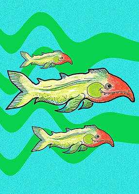 3 Salmon by Linda Lingwall-Moore