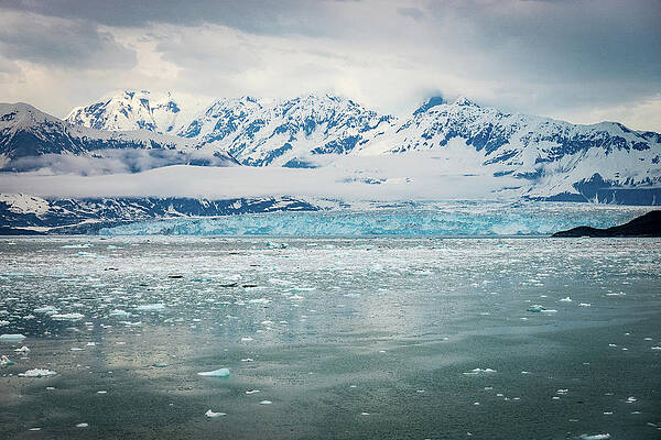 Wall Art - Photograph - The Hubbard glacier near Valdez in Alaska on cloudy day #3 by Steven Heap