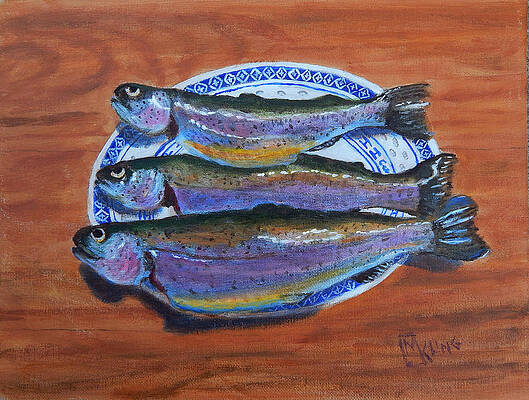 3 Trout on a Plate by Mike Kling 3 Trout on a Plate by Mike Kling