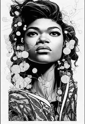 Wall Art - Mixed Media - Zendaya #30 by SampadArt Gallery