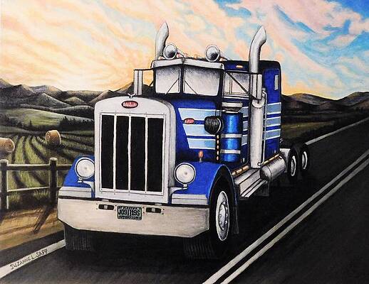 Inspirational Wall Art Co. - Ciel bleu | Décoration murale vintage  semi-camion pour bureau de camion – Cadeaux de camionneur pour chauffeur de  camion