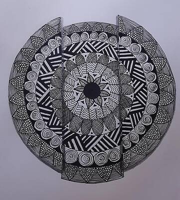 Mandala Doodle Art Shower Curtain by Prajakta P - Fine Art America