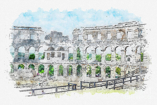 Croatia Mixed Media Pixels
