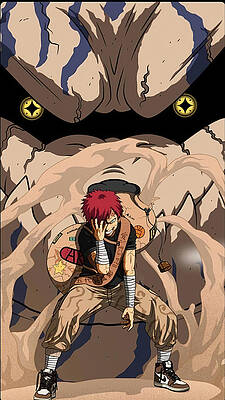 Cartoon character wallpaper poster Animation GAARA, modern art wall  decoration pictures, frameless panel wall art, suitable for living room,  corridor , cartoon poster size12''×18'' : : Home