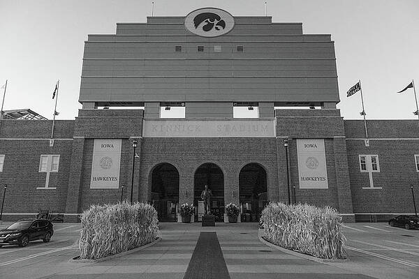 Wall Art - Photograph - Kinnick Stadium at the University of Iowa in black and white #4 by Eldon McGraw