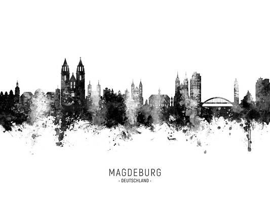 Magdeburg Germany Skyline by Michael Tompsett Magdeburg Germany Skyline by Michael Tompsett