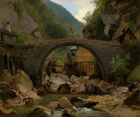 Mountain Stream in the Auvergne Print by Theodore Rousseau