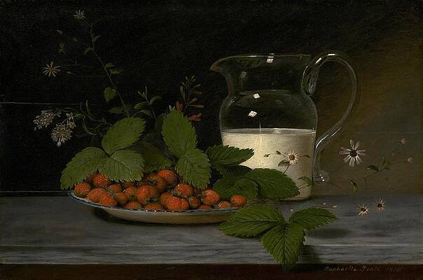 Strawberries and Cream Print by Raphaelle Peale
