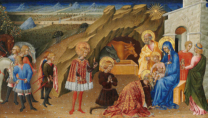 The Adoration Of The Magi Print by Giovanni di Paolo