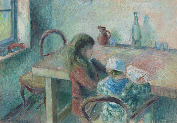The Children Print by Camille Pissarro