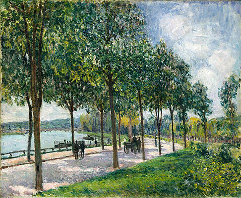 Allee of Chestnut Trees Print by Alfred Sisley