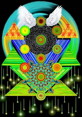 Wall Art - Digital Art - Conversation with Angels  by Giuseppe Candle