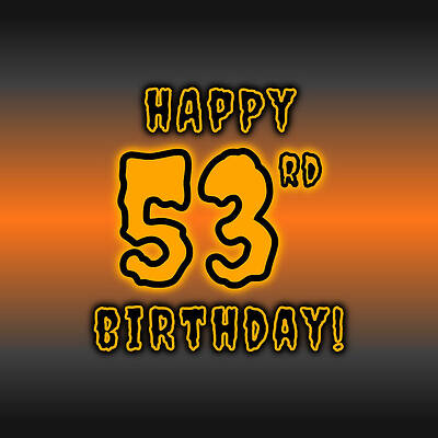 [ Thumbnail: 53rd Halloween Birthday - Spooky, Eerie, Black And Orange Text - Birthday On October 31 Duvet Cover ]