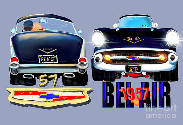 57 Chevy front and back by Doug Gist 57 Chevy front and back by Doug Gist
