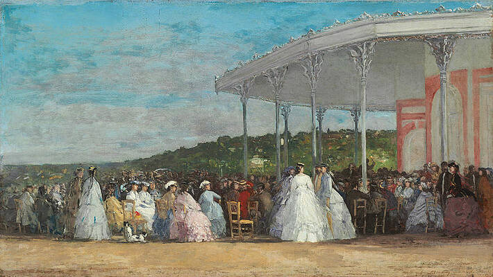 Concert at the Casino of Deauville Print by Eugene Boudin