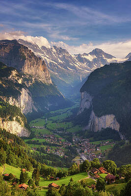 Tourism Wall Art featuring the photograph Lauterbrunnen Valley In The Swiss Alps Viewed From The Alpine Village Of Wengen #6 by Miroslav Liska