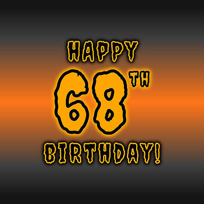 [ Thumbnail: 68th Halloween Birthday - Spooky, Eerie, Black And Orange Text - Birthday On October 31 Fleece Blanket ]