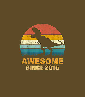6Th Birthday Dinosaur 6 Year Old Boy Awesomeince 2015 by Colt Shelly