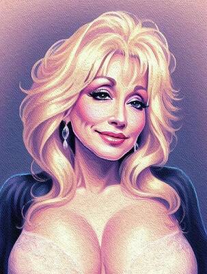 Wall Art - Painting - Dolly Parton, Music Legend #7 by Sarah Kirk