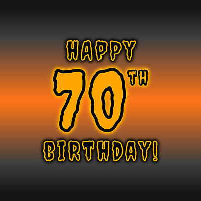 [ Thumbnail: 70th Halloween Birthday - Spooky, Eerie, Black And Orange Text - Birthday On October 31 Jigsaw Puzzle ]
