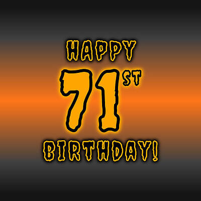 [ Thumbnail: 71st Halloween Birthday - Spooky, Eerie, Black And Orange Text - Birthday On October 31 Throw Pillow ]