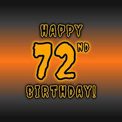 [ Thumbnail: 72nd Halloween Birthday - Spooky, Eerie, Black And Orange Text - Birthday On October 31 Duvet Cover ]